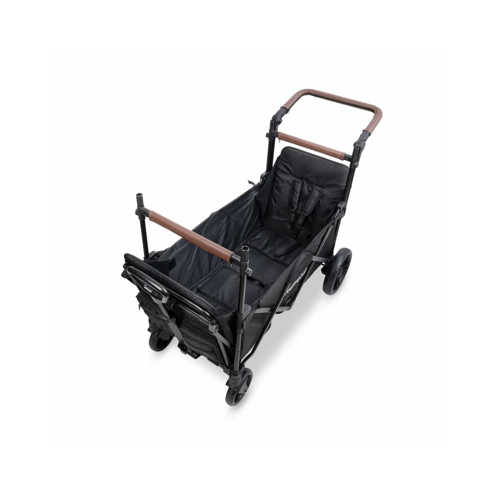 Wonderfold X2R Push & Pull Quad Stroller Wagon - Black - Image 7
