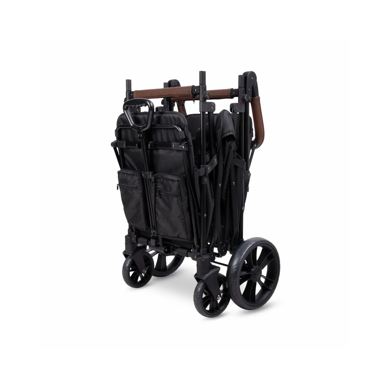 Wonderfold X2R Push & Pull Quad Stroller Wagon - Black - Image 8