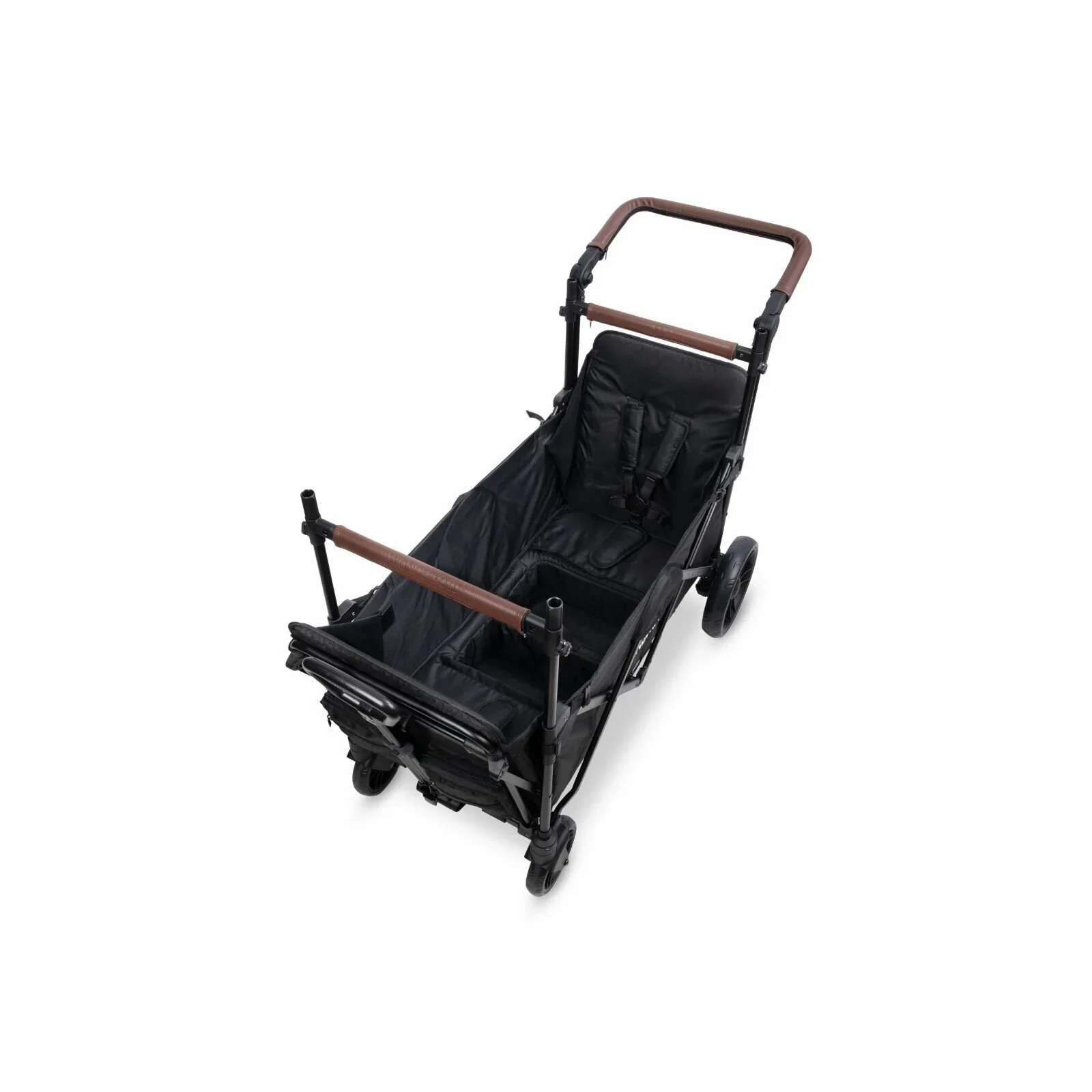 Wonderfold X2R Push & Pull Quad Stroller Wagon - Black - Image 9