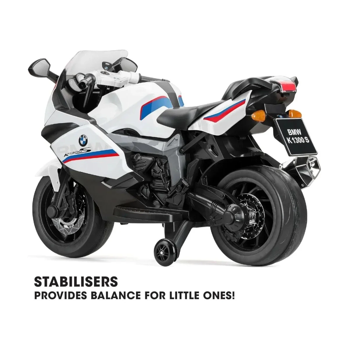 Xootz BMW 12.8V Electric Motorbike Ride On with Lithium Battery - White - Image 9