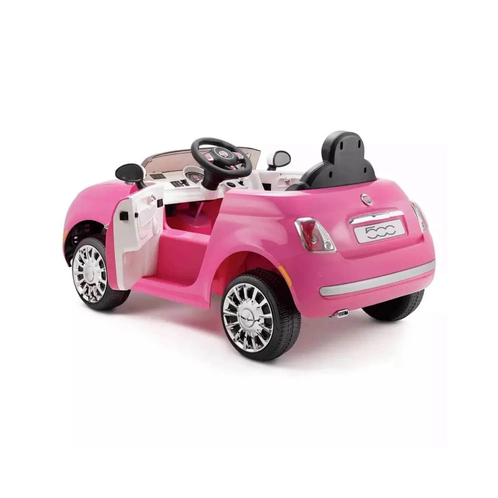 Xootz Fiat 500 12V Electric Ride On - Pink - Image 4