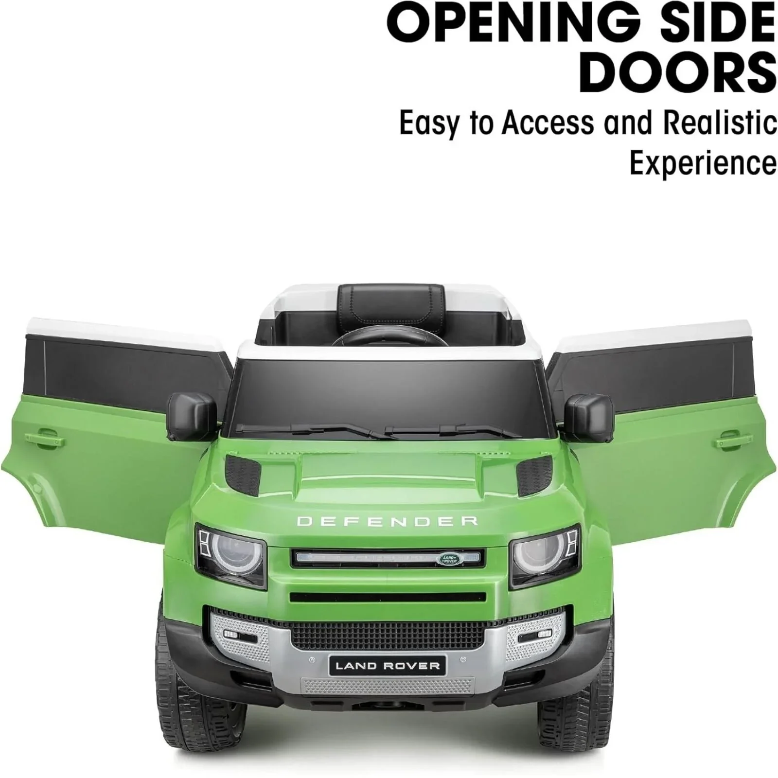 Xootz Land Rover Defender 12V Electric Ride On with Lithium Battery - Green - Image 2