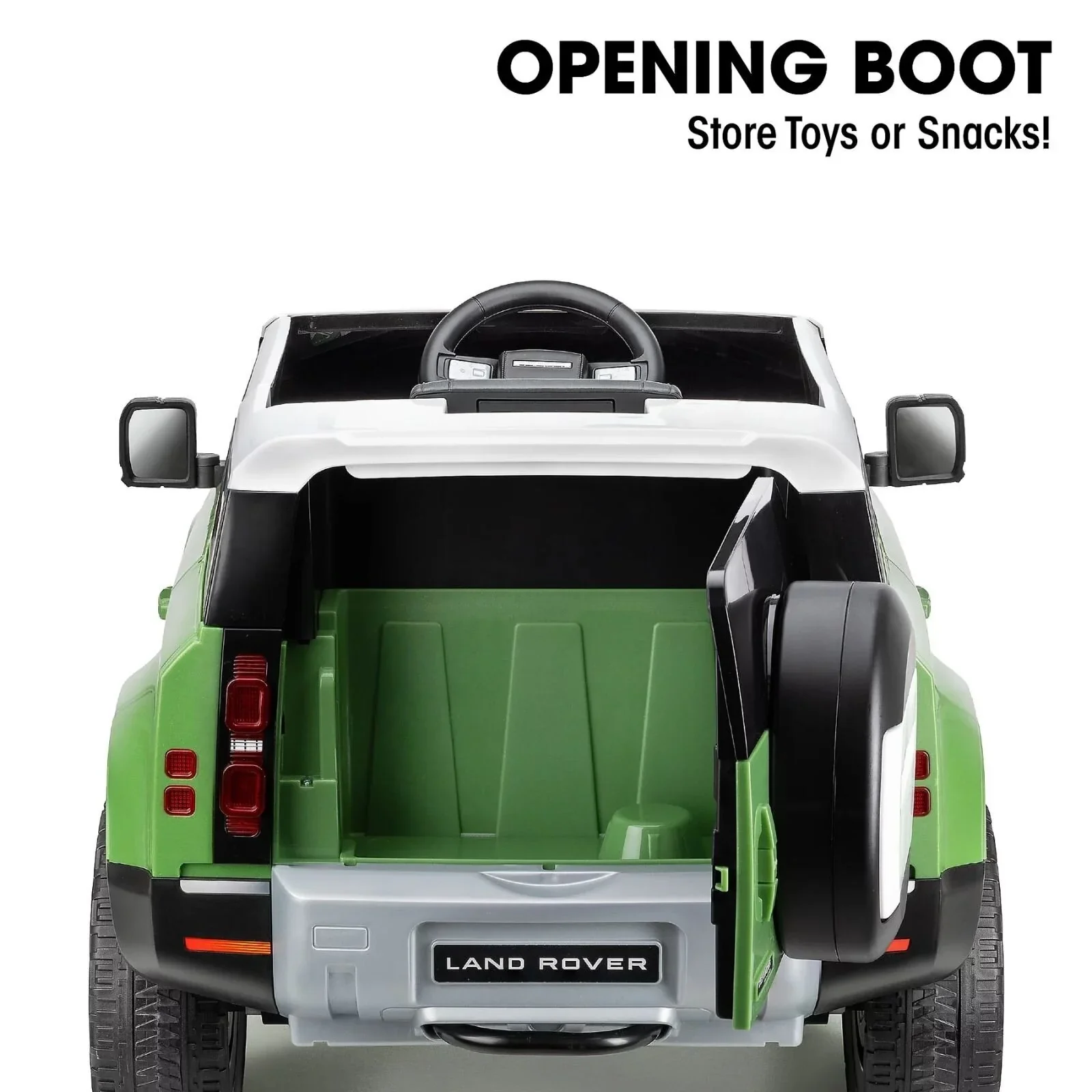 Xootz Land Rover Defender 12V Electric Ride On with Lithium Battery - Green - Image 5