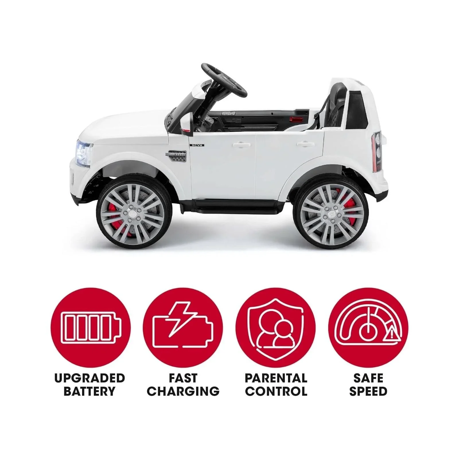 Xootz Land Rover Discovery 12V Ride On Lithium - White - Image 11
