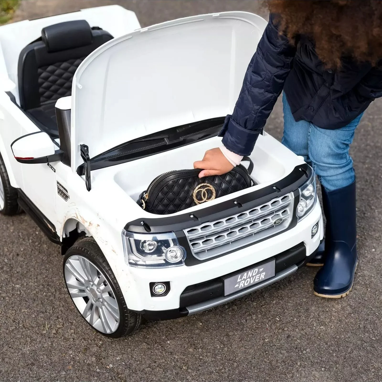 Xootz Land Rover Discovery 12V Ride On Lithium - White - Image 12