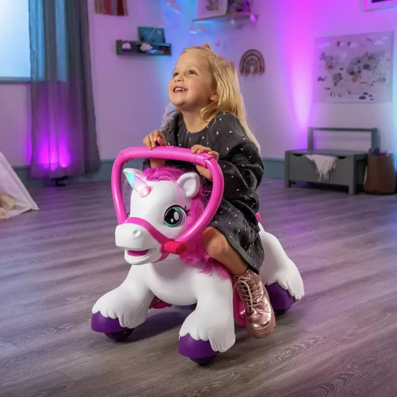 Xootz Magical Unicorn 6V Electric Ride On - White - Image 9