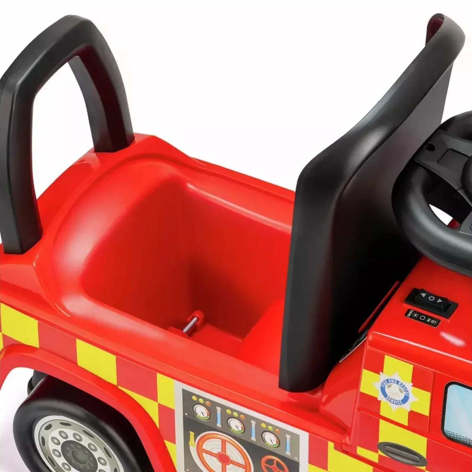 Xootz Mercedes-Benz Fire Engine Foot-to-Floor Ride On - Red - Image 4