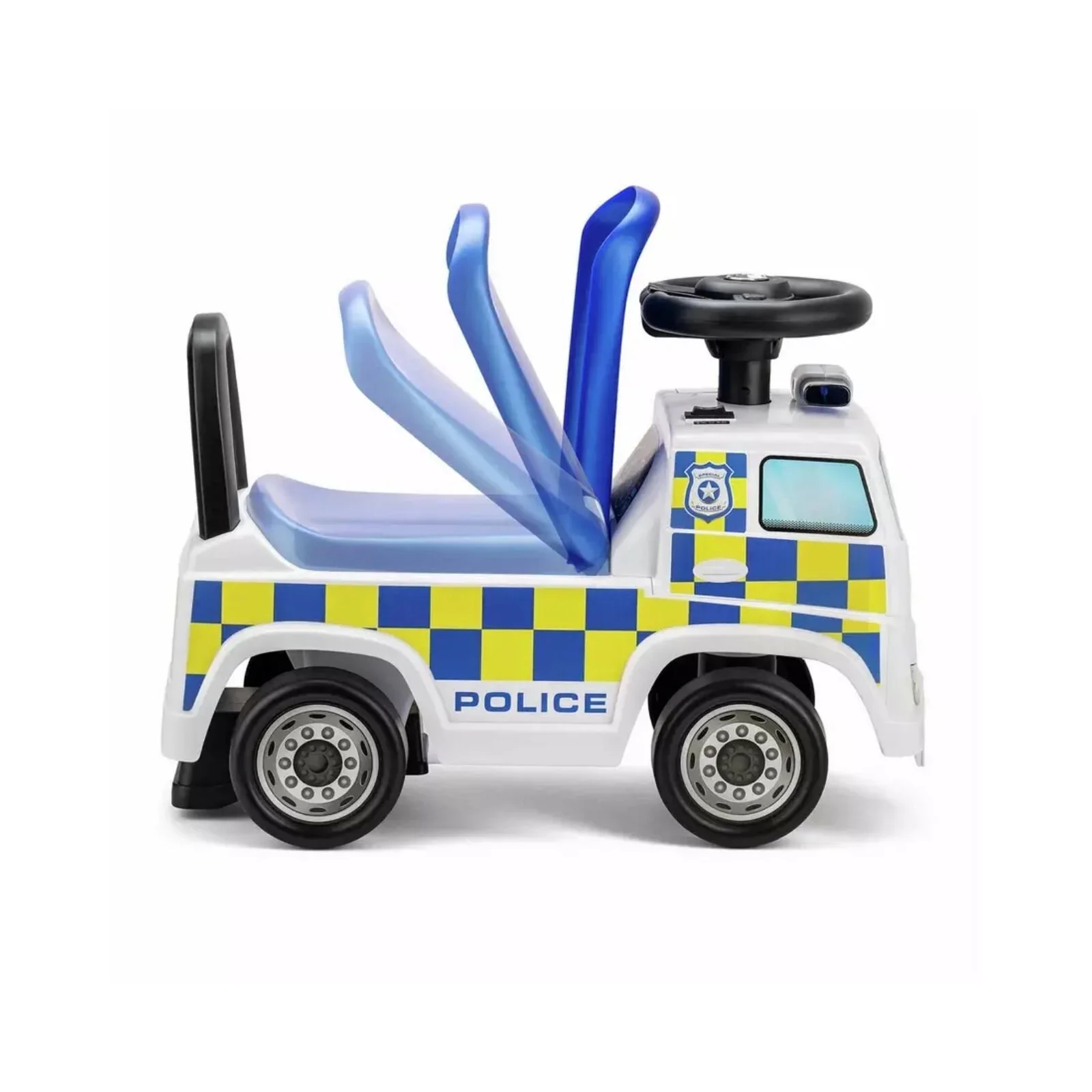 Xootz Mercedes-Benz Police Foot-to-Floor Ride On - White - Image 2
