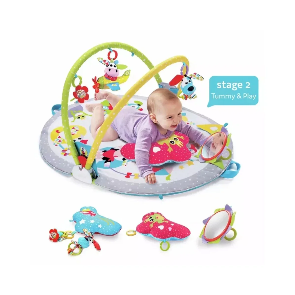 Yookidoo Baby Gym Lay to Sit-Up Playmat - Image 4