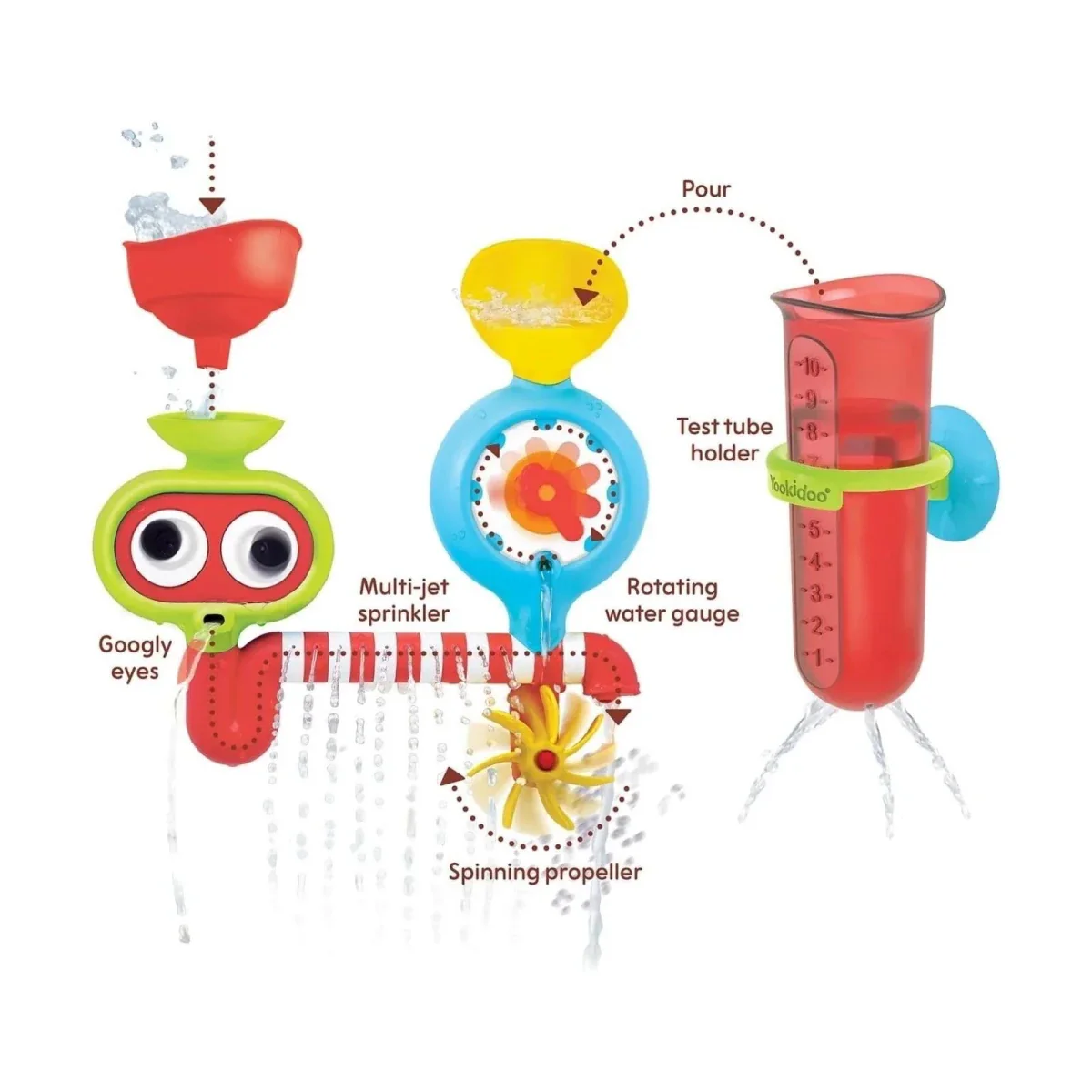 Yookidoo Spin 'N' Sprinkle Water Lab Bath Toy - Image 3