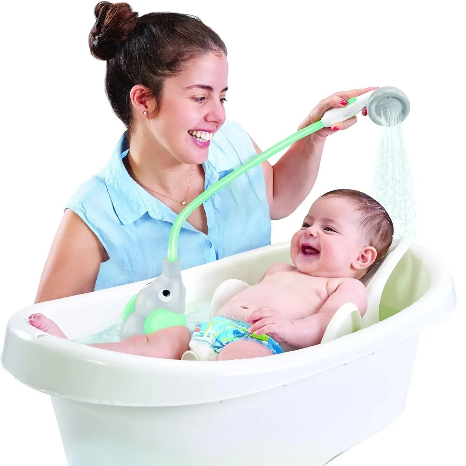 Yookidoo Baby Shower Bath Toy Elephant - Turquoise - Image 5