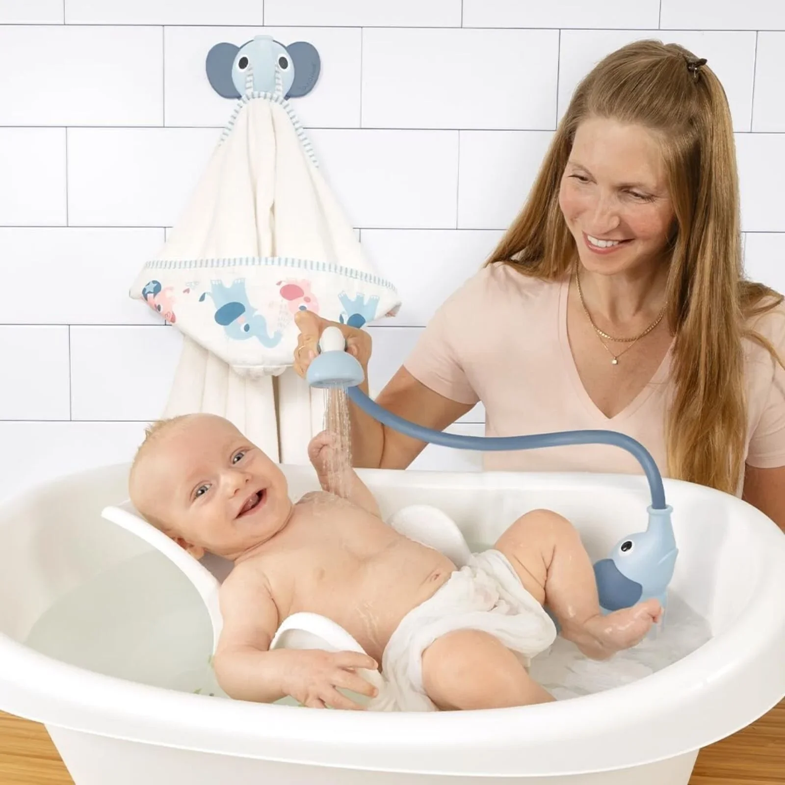 Yookidoo Baby Shower Gift Set Elephant - Cloudy Blue - Image 9